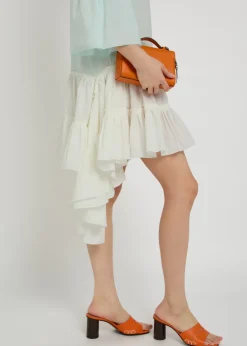 Dégradé ruffled cotton-poplin mini dress