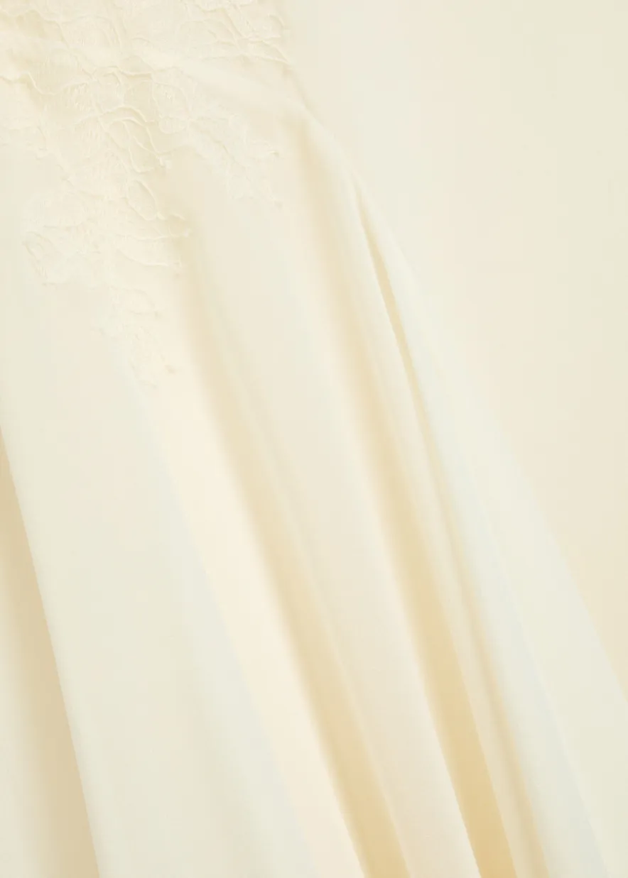 Dia embroidered appliquéd silk maxi dress