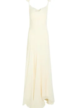 Dia embroidered appliquéd silk maxi dress
