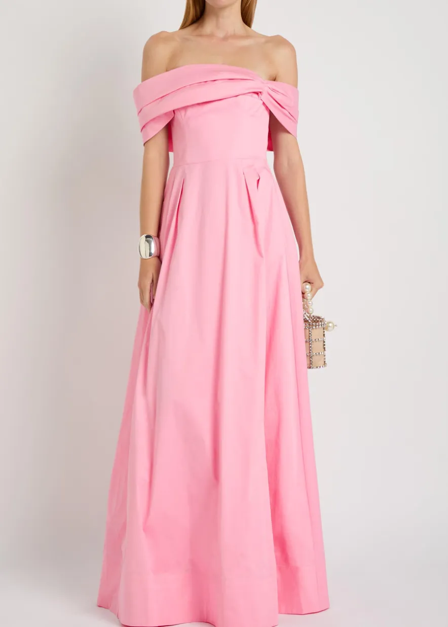 Dianthe off-the-shoulder stretch-cotton maxi dress