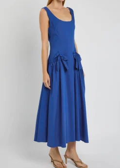 Diary bow-embellished woven midi dress
