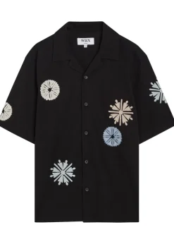 Didcot embroidered cotton-blend shirt