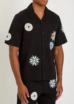 Didcot embroidered cotton-blend shirt