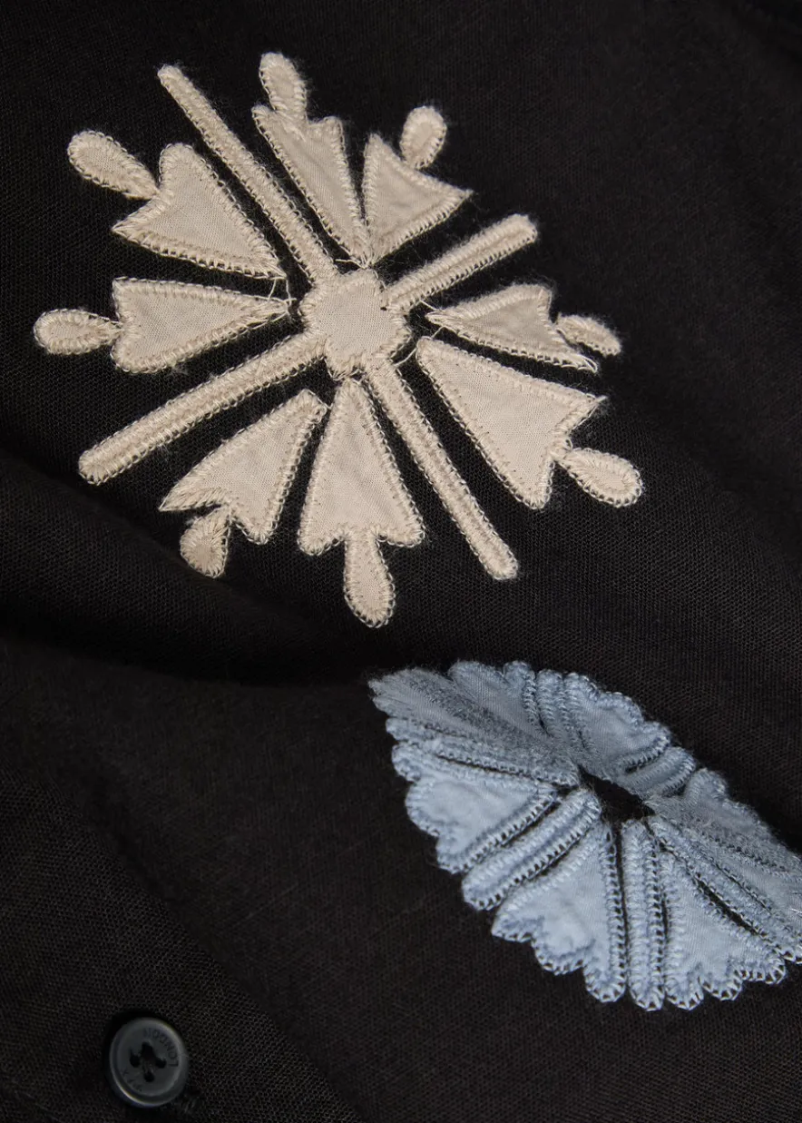 Didcot embroidered cotton-blend shirt