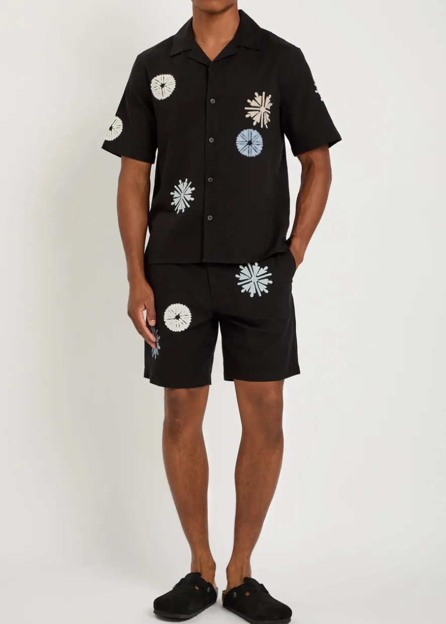 Didcot embroidered cotton-blend shirt