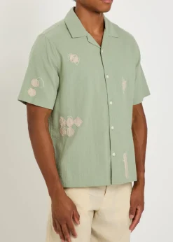 Didcot embroidered seersucker shirt