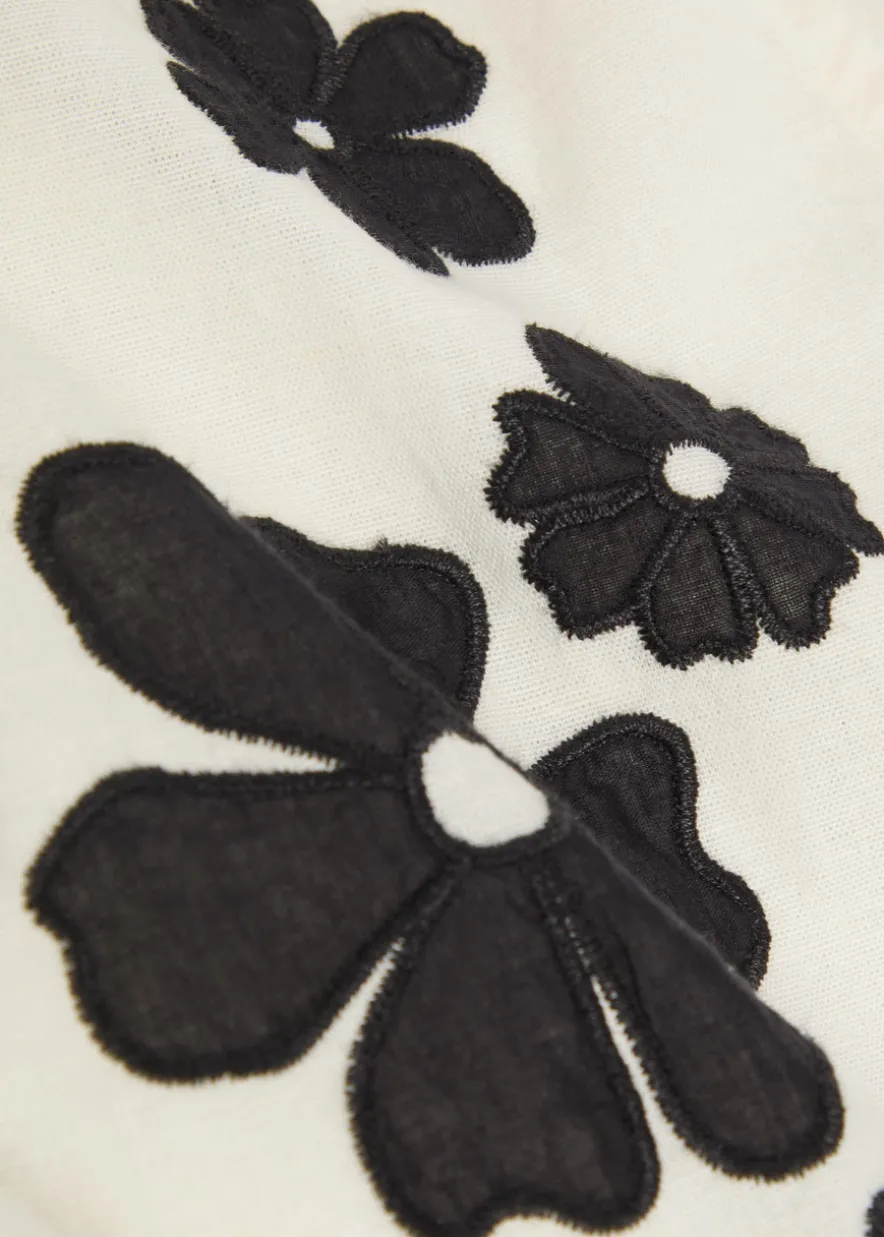 Didcot floral-embroidered cotton-blend shirt