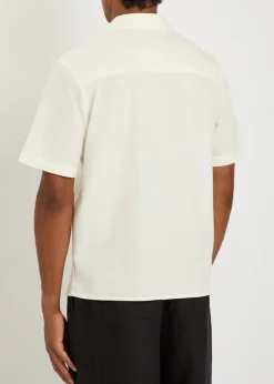 Didcot floral-embroidered cotton-blend shirt