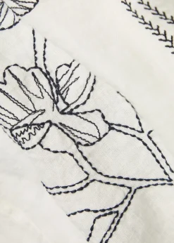 Didcot floral-embroidered linen shirt