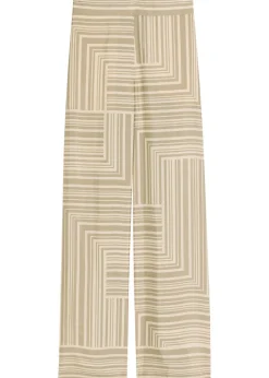 Dijon printed wide-leg silk trousers