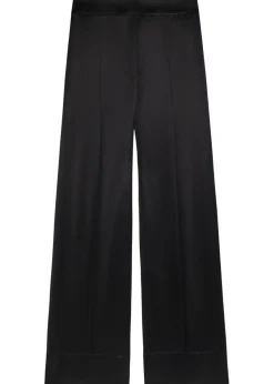 Dijon straight-leg satin trousers