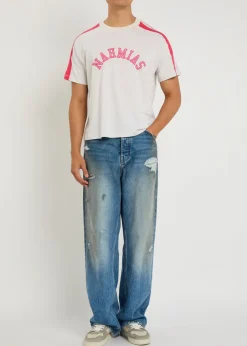 Dirty Wash distressed straight-leg jeans
