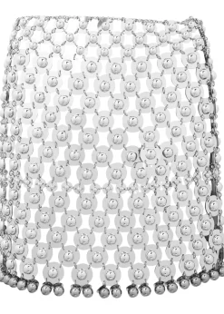 Disc link metal mini skirt