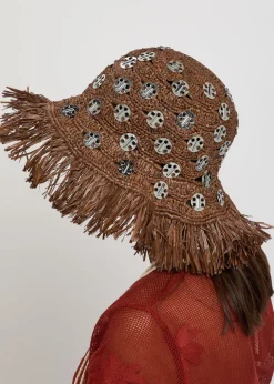 1969 Disc raffia sun hat