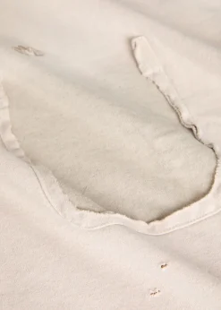 Distressed cotton T-shirt