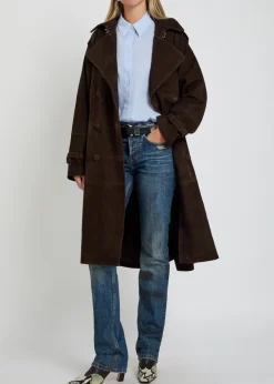 Distressed slim straight-leg jeans