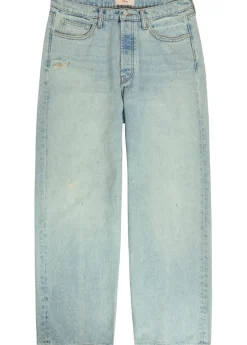 Distressed wide-leg jeans