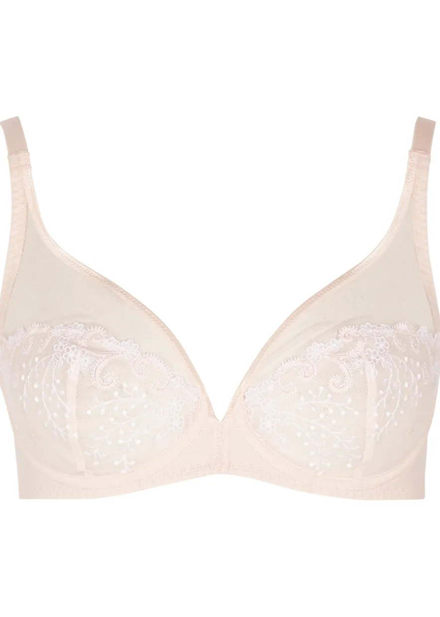 Délice blush underwired lace bra