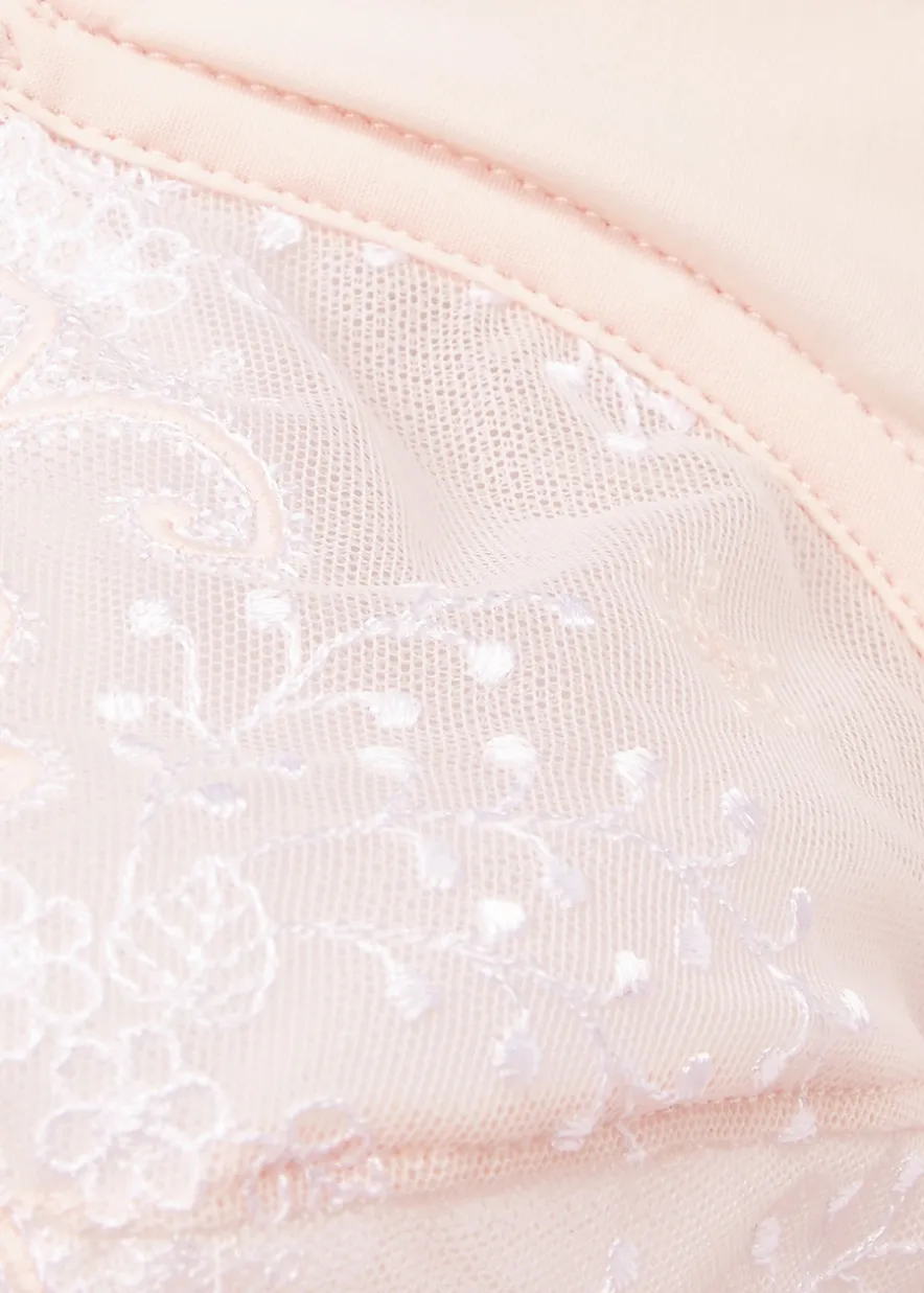 Délice blush underwired lace bra