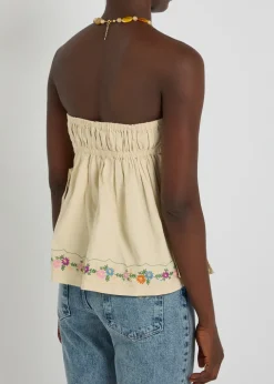 Doily Days floral-embroidered cotton top