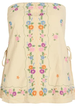 Doily Days floral-embroidered cotton top