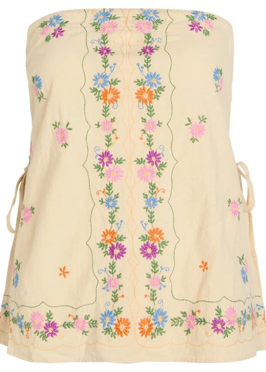 Doily Days floral-embroidered cotton top