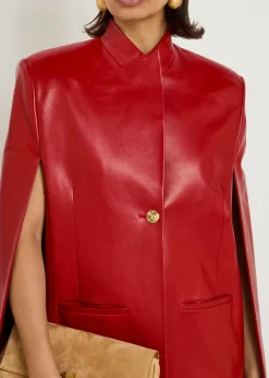 Dolso open-sleeve leather jacket