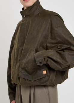 Donald patch-pocket waxed cotton jacket