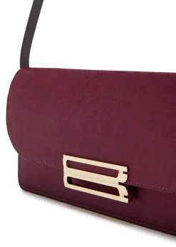 Dorian East-West satin clutch