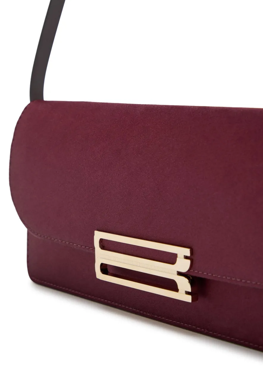 Dorian East-West satin clutch