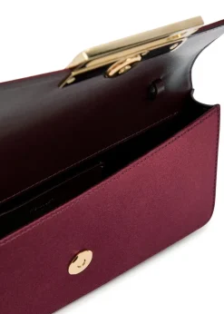 Dorian East-West satin clutch
