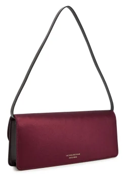 Dorian East-West satin clutch