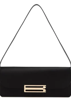 Dorian East-West satin clutch