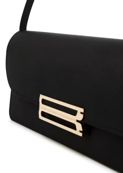 Dorian East-West satin clutch