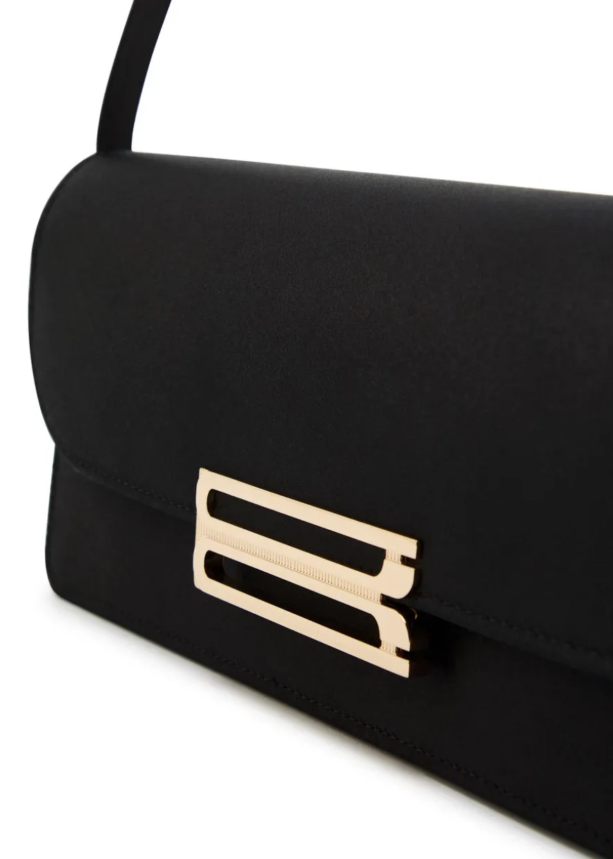 Dorian East-West satin clutch