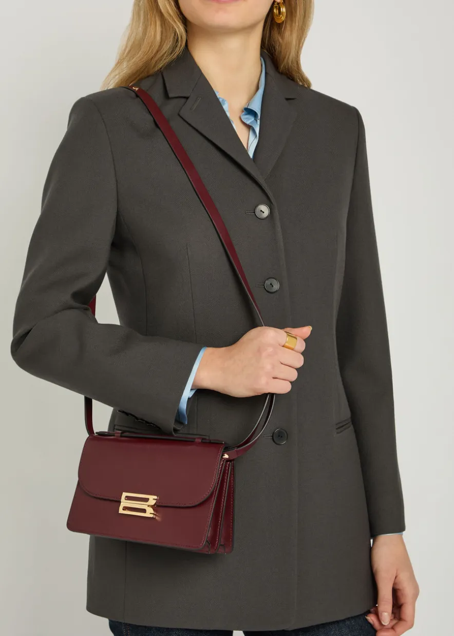 Dorian mini grained-leather top handle bag