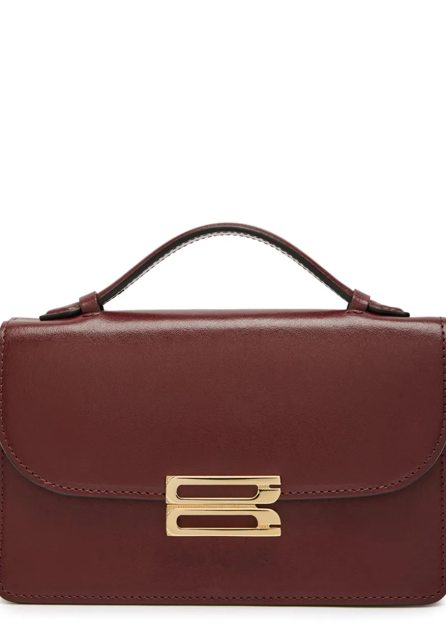 Dorian mini grained-leather top handle bag