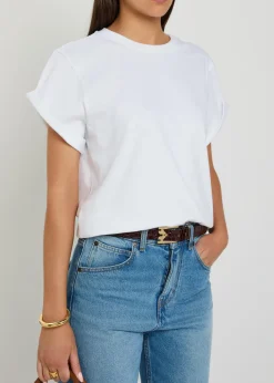 Dorian Pin Buckle crocodile-effect leather belt