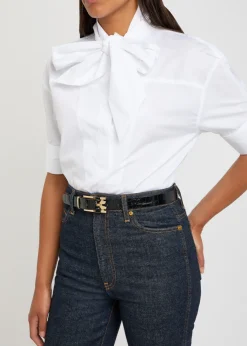 Dorian Pin Buckle crocodile-effect leather belt