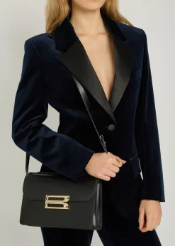Dorian small grained leather top handle bag