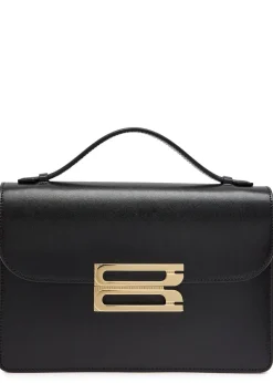 Dorian small grained leather top handle bag