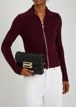 Dorian textured leather shoulder bag