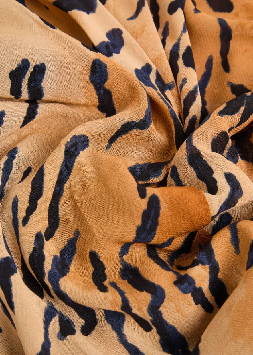 Dorris tiger-print chiffon maxi skirt