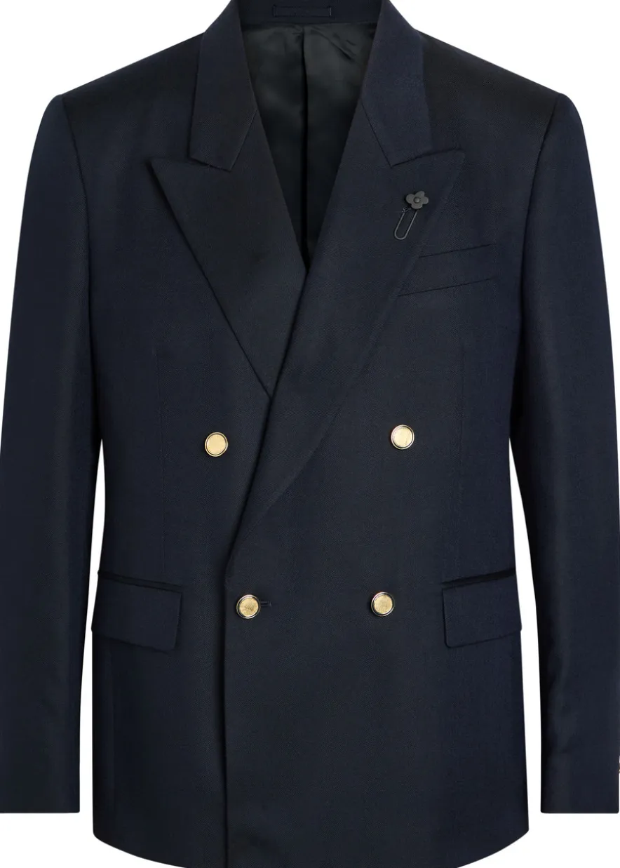 Double-breasted cashmere and wool-blend blazer