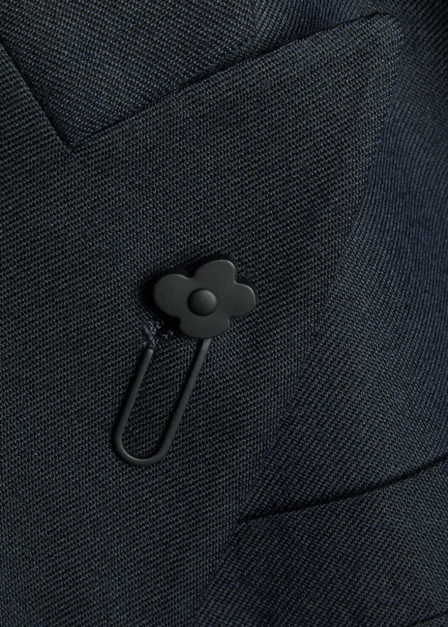 Double-breasted cashmere and wool-blend blazer