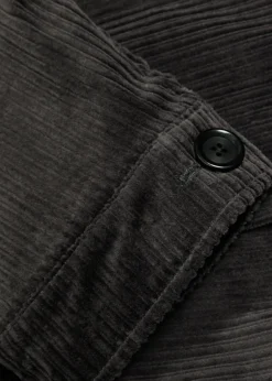 Double-breasted corduroy blazer