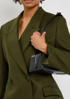 Double-breasted cotton blazer