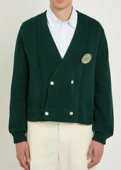 Double-breasted cotton cardigan