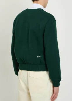 Double-breasted cotton cardigan