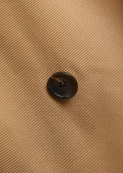 Double-breasted cotton trench coat
